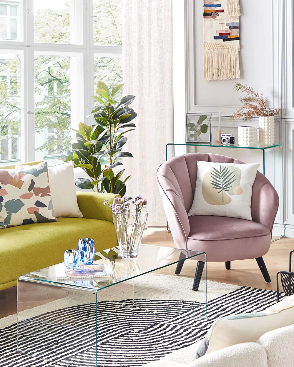 Armchair DALA Velvet Pink