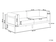 Garden Sofa 2 Seater FERRETTI Light Beige_931343