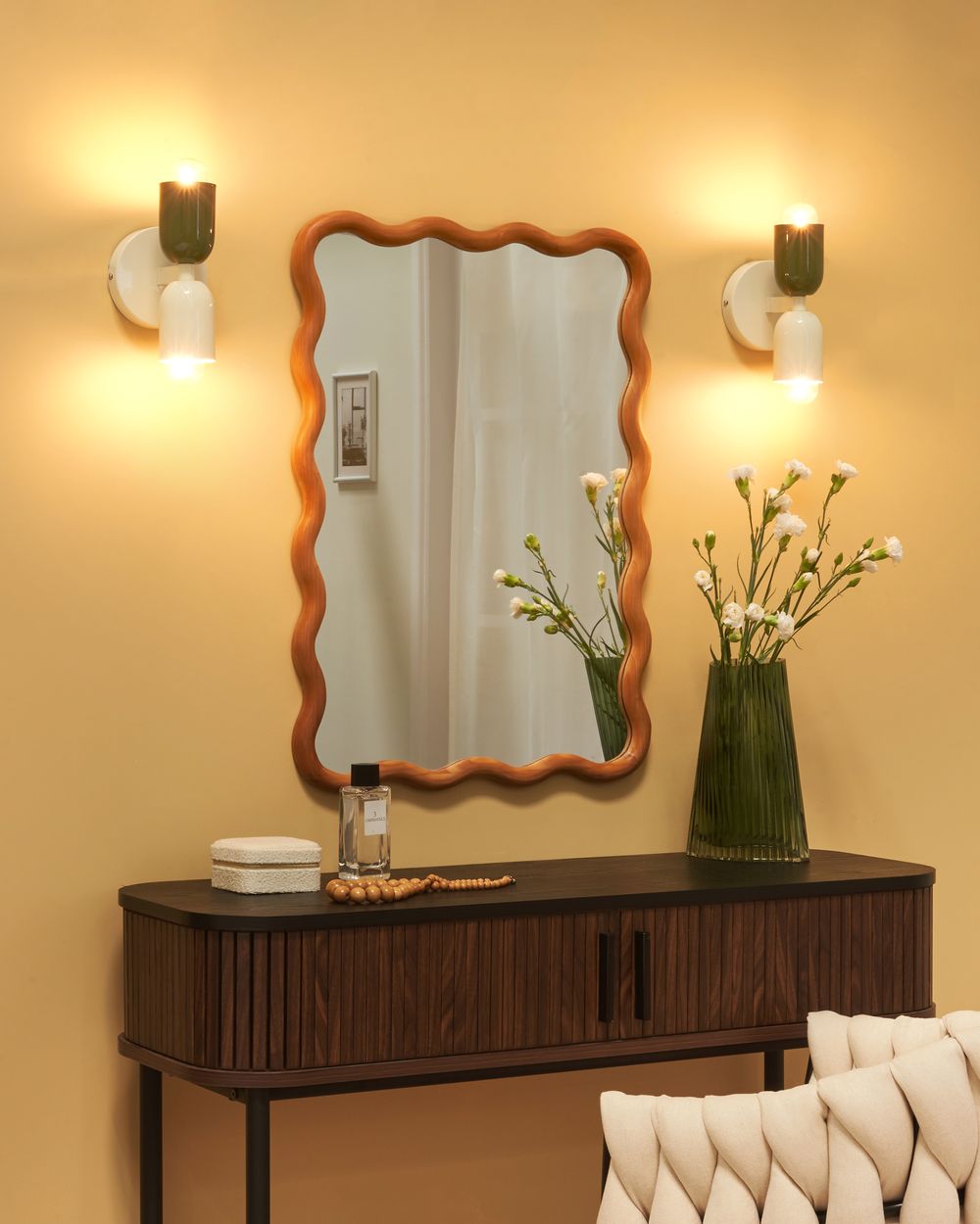 Conjunto de 2 lámparas de pared TOPI Metal Blanco crema