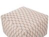 Pouf d'extérieur beige et blanc 50 x 50 x 30 cm SHORAN_931696