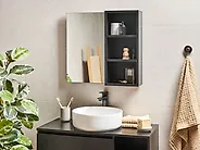 Armadio a muro per specchio da bagno JOINVILLE 60 cm Nero_1179043