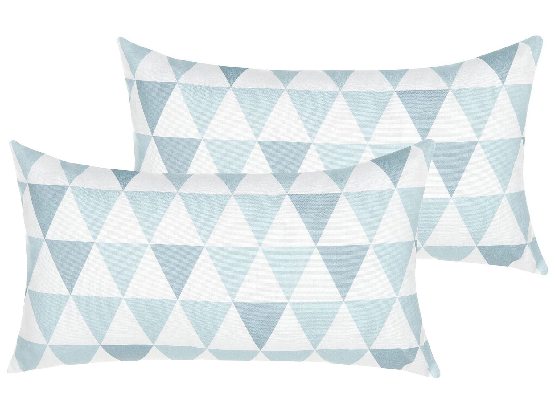 Gartenkissen geometrisches Muster blau / weiß 40 x 70 cm 2er Set TRIFOS_827347