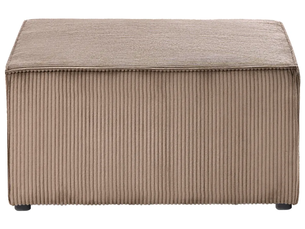 Modular Corner Sofa 4 Seater LEMVIG with Ottoman Corduroy Dark Beige Right Hand_1053346