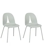 Set of 2 Garden Chairs BOLGHERI Armless Light Green_1183097