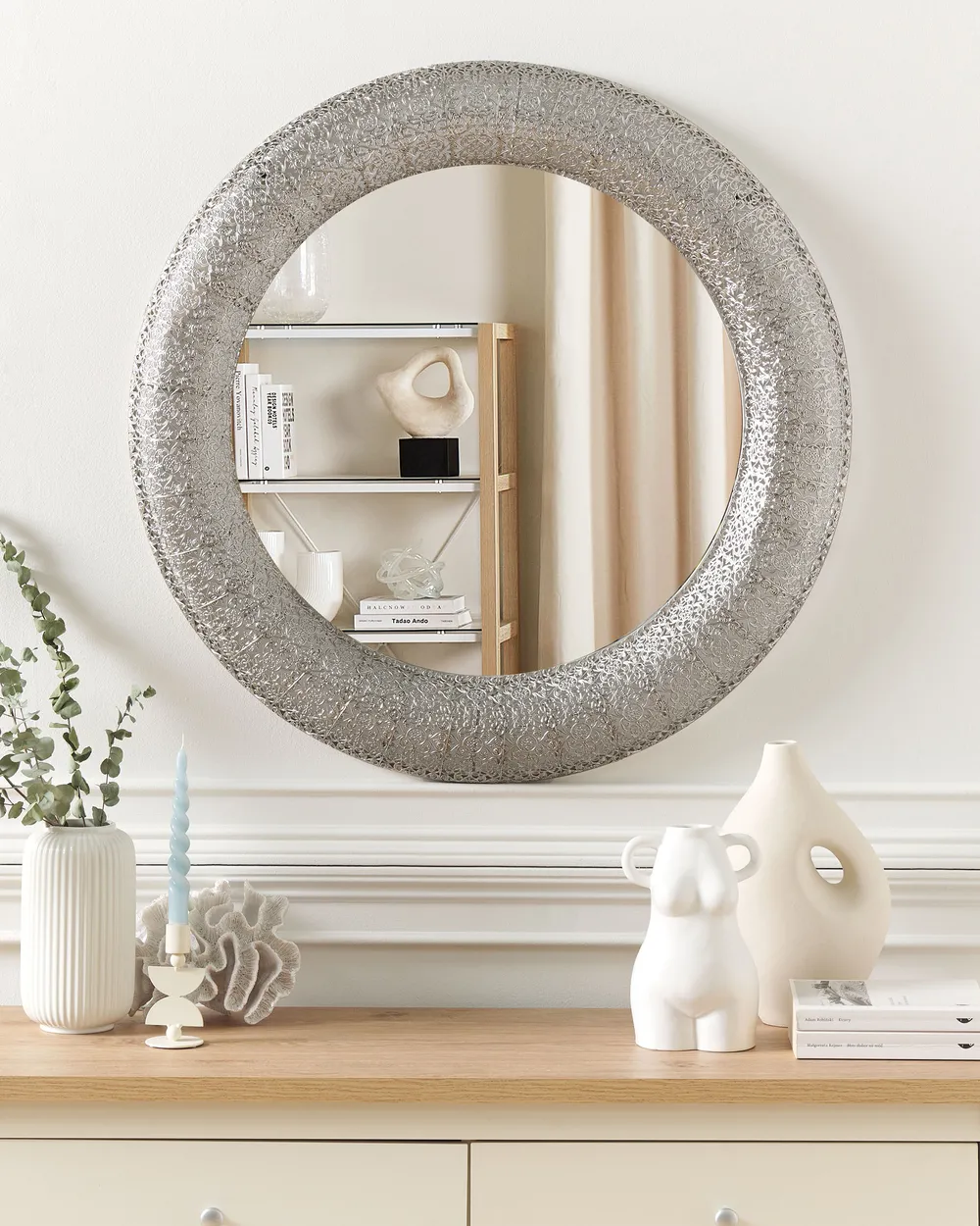 Wall Mirror CHANNAY 80 cm 80 cm Metal Silver
