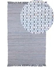 Dywan BESNI Szary 140 x 200 cm Bawełna_530987