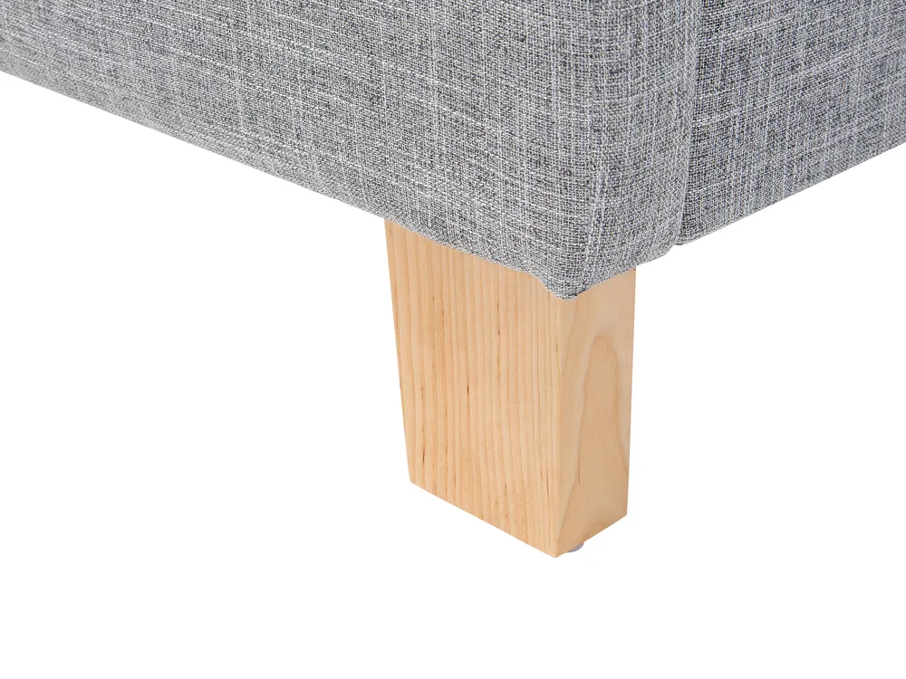 Letto Tessuto SENNEZ 160 x 200 cm Grigio chiaro_684299