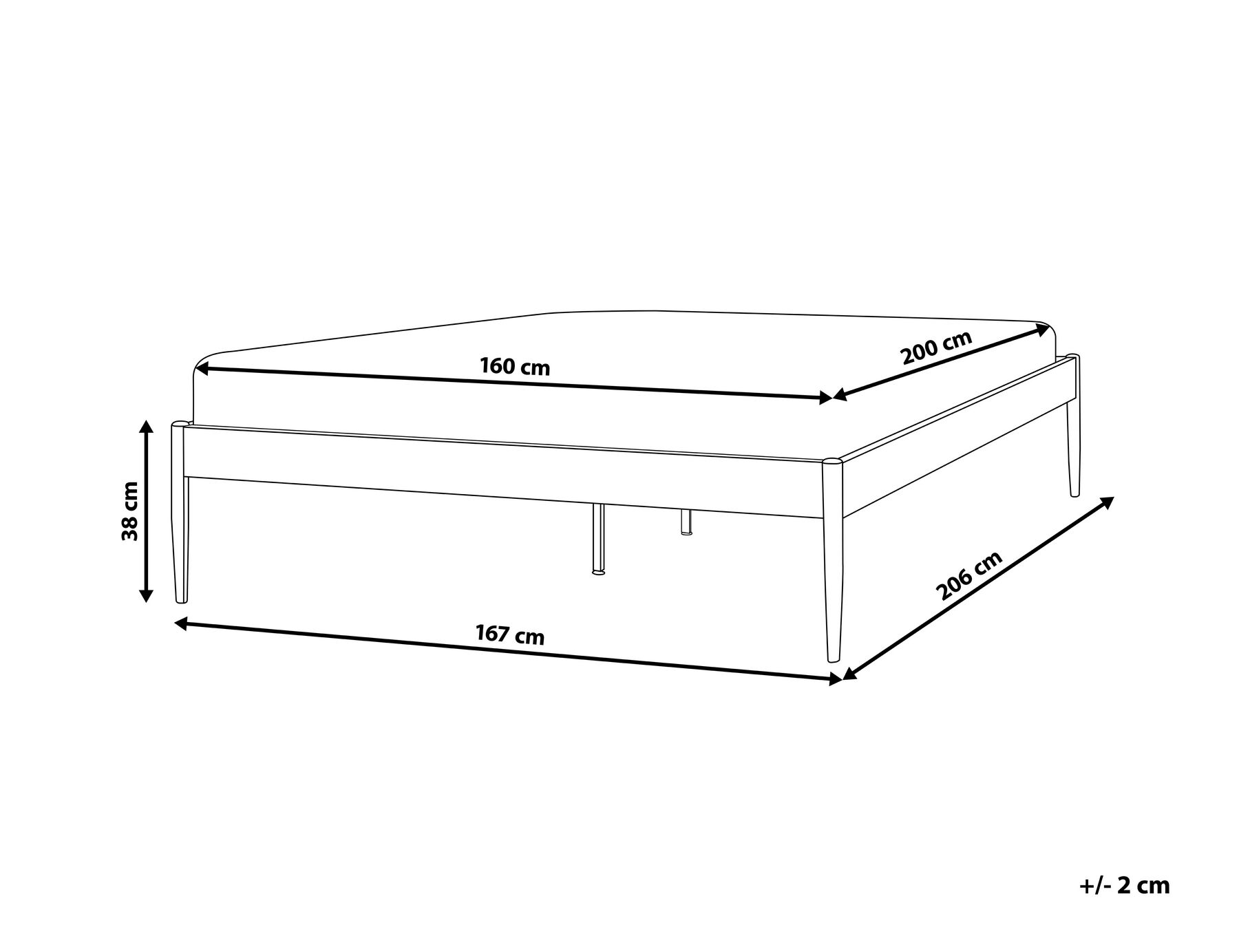 Metal EU King Size Bed White VAURS_863518 Metal EU King Size Bed White VAURS_863518