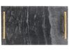Serveringsbakke sort/guld marmor 38 x 23 cm DIMARI_910943