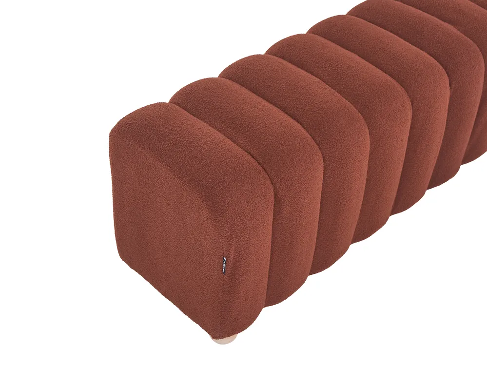 Upholstered Bench IDYLLWILD Boucle Golden Brown_1066945