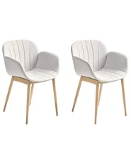 Set di 2 sedie da pranzo ALICE Grigio chiaro_868318