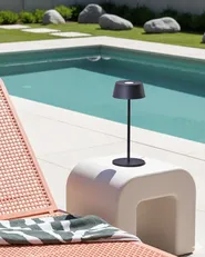Wireless LED Table Lamp GUDER with Dimmer Metal Black_1042272