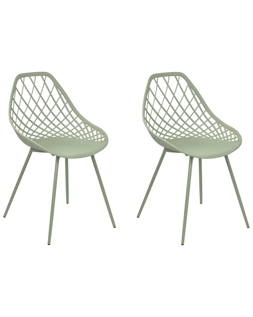 Set of 2 Dining Chairs CANTON II Green