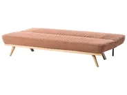Sofa Bed 2 Seater KALFAFEL Fabric Golden Brown_1009384