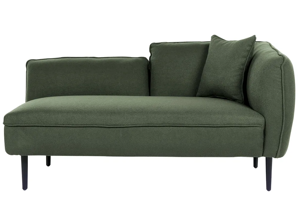 Right-Hand Chaise Longue CHEVANNES Boucle Dark Green_886465
