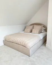Bett mit Stauraum MOUZON Stoff Hellbeige 160 x 200 cm_1051271
