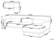 Corner Sofa 3 Seater SIMOS Boucle White Left Hand_927959