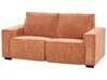 Sofa z elektryczną funkcją relaksu sztruksowa pomarańczowa NUKARI_918675