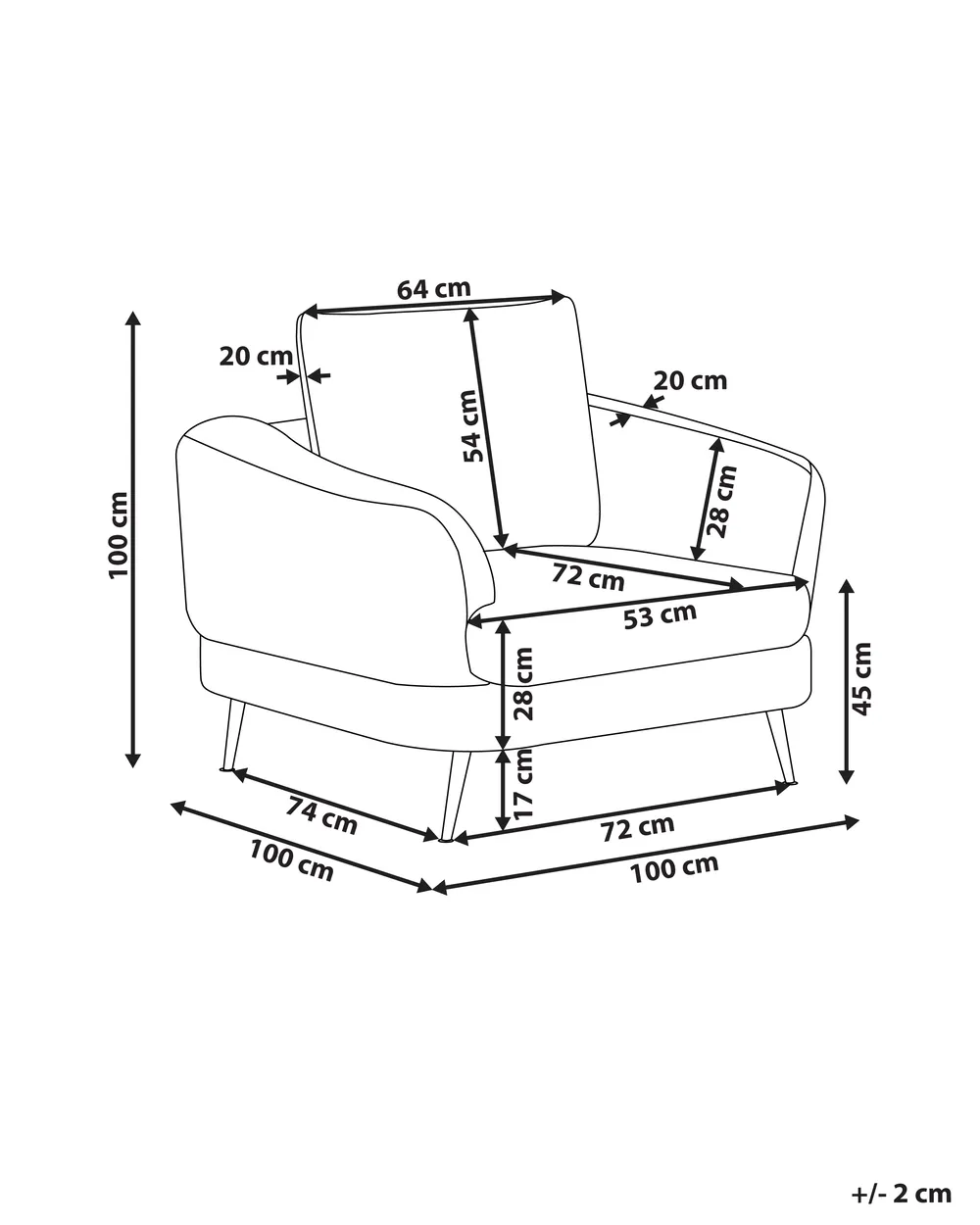 Armchair KJAER Chenille Dark Brown_1006623
