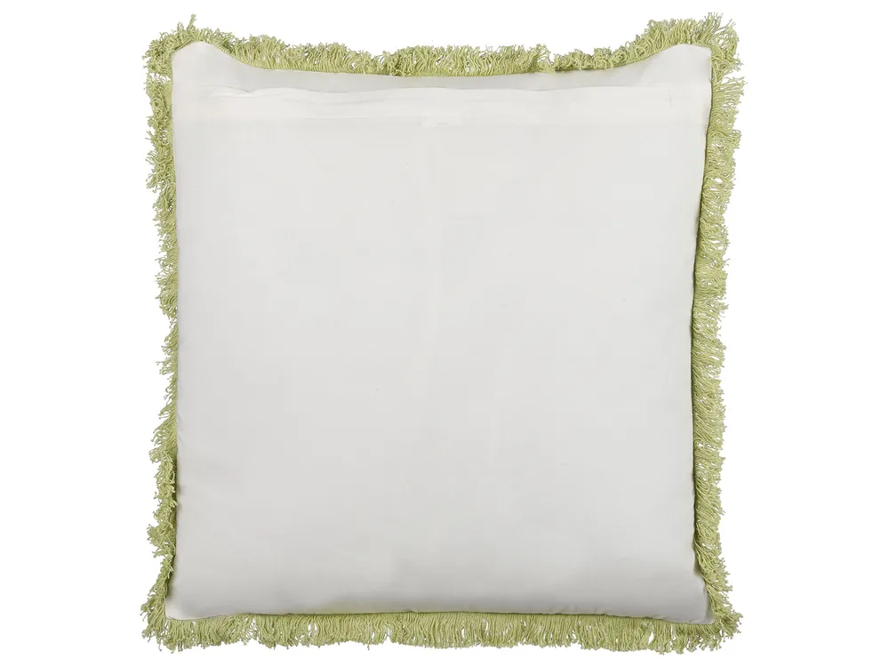 Poduszka dekoracyjna FILIX 45 x 45 cm Bawełna Zielony Wzór kwiatowy_838555