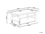Stolik kawowy ogrodowy TODI 45 cm 80 cm Bambus Brązowy_872094