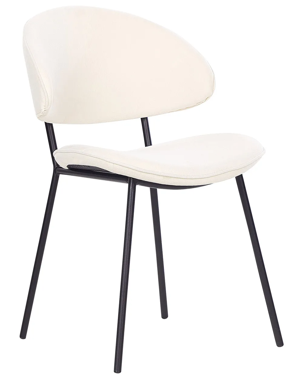 Set of 2 Dining Chairs KIANA Fabric Light Beige_874284