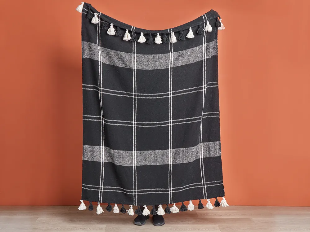 Blanket KULAC Cotton 130 x 170 cm Black_864077