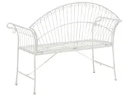 Garden Bench GUALEA 130 cm Metal Off-White_1108122
