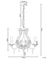 5 Light Crystal Chandelier Silver TALTSON_739459