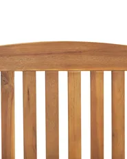 Set of 6 Garden Chairs with Cushions JAVA Acacia Wood Blue_788413