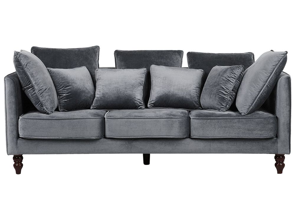 Sofa 3-Sitzer FENSTAD Samtstoff Grau