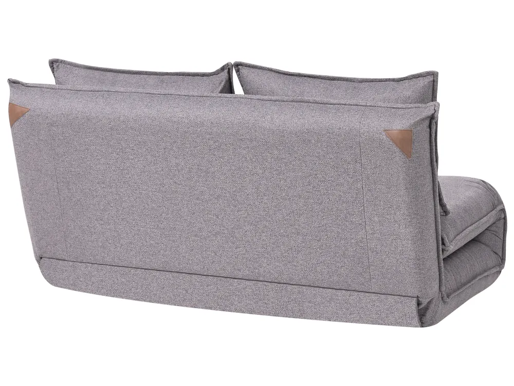 Sofa Bed 2 Seater ROROS Faux Linen Dark Grey_1038938