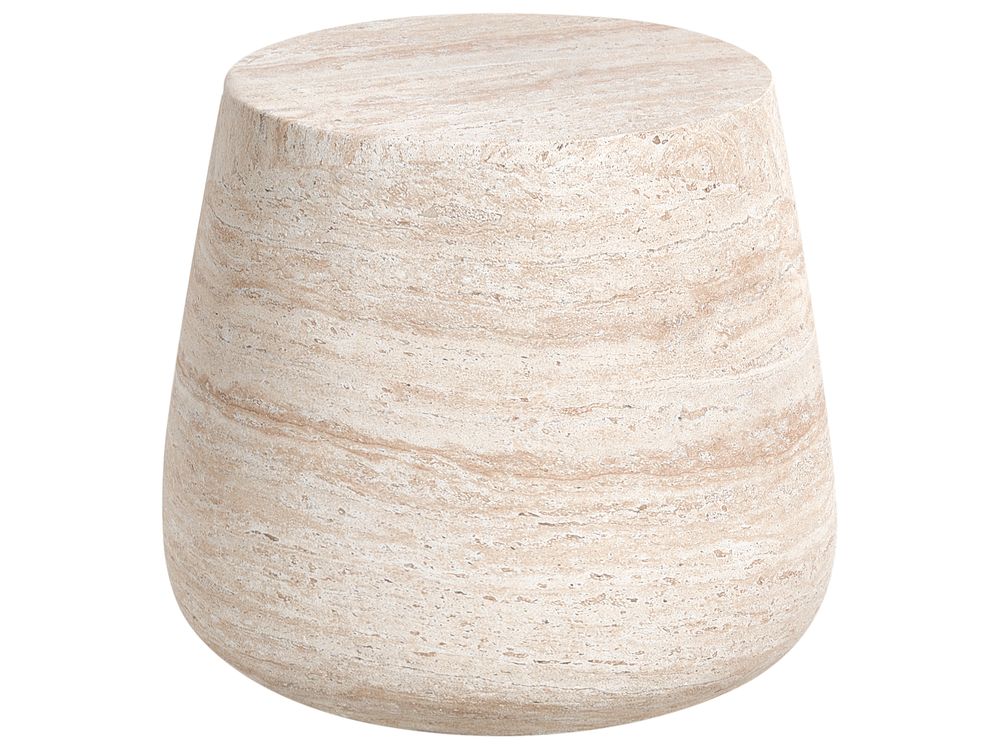 Stolik pomocniczy BIENTINO 46 cm 46 cm Efekt trawertynu