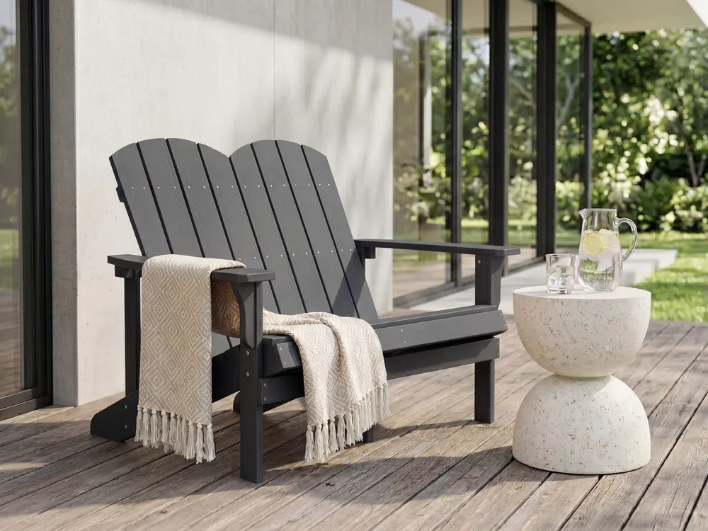 Garden Bench ADIRONDACK 125 cm Dark Grey