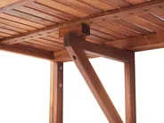 Stolik balkonowy UDINE 70 cm 69 cm Drewno akacjowe Brązowy_810102