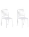 Set di 2 sedie da giardino SERSALE Materiale sintetico Bianco