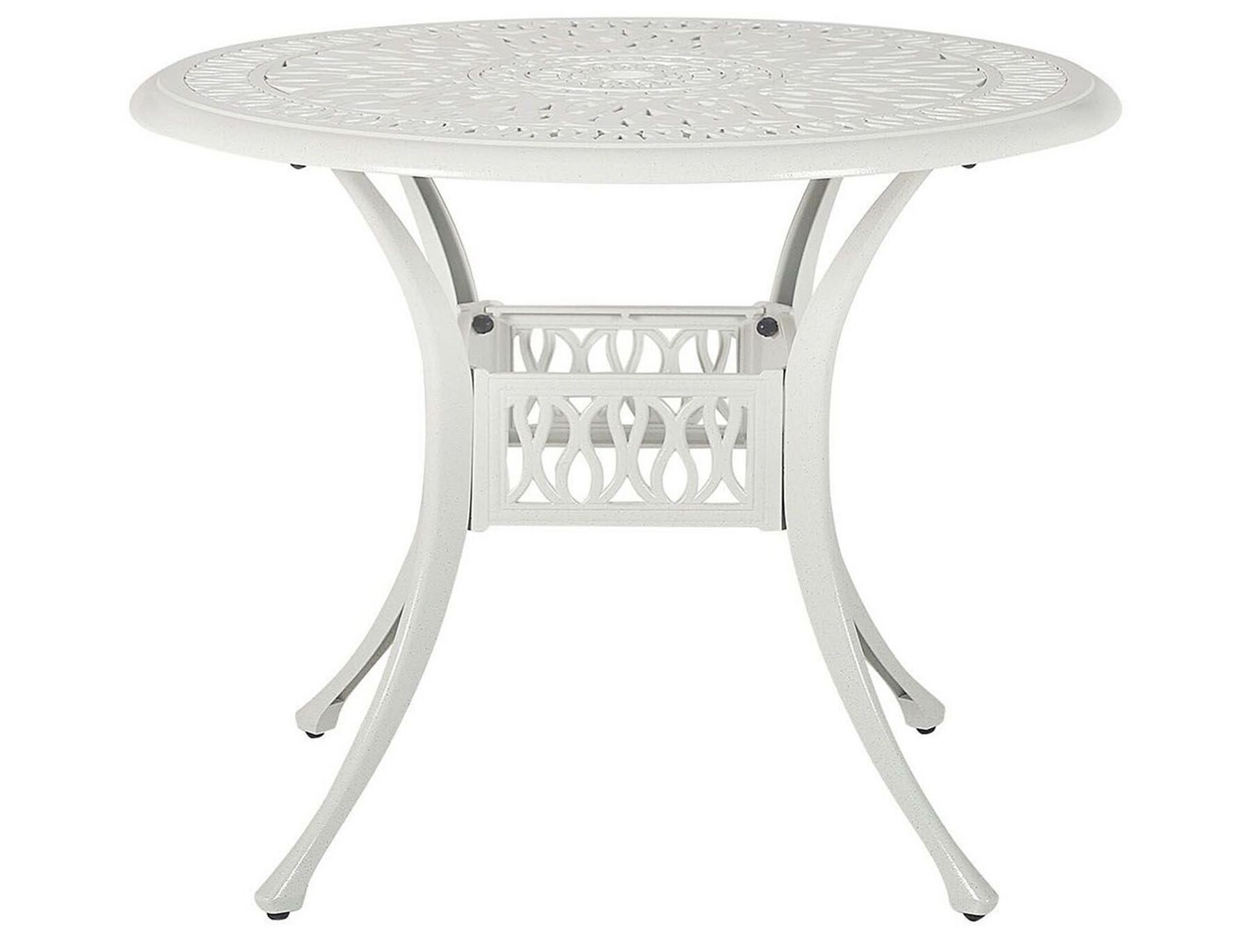 Tavolo da giardino rotondo ⌀ 90 cm in alluminio bianco ANCONA_806966