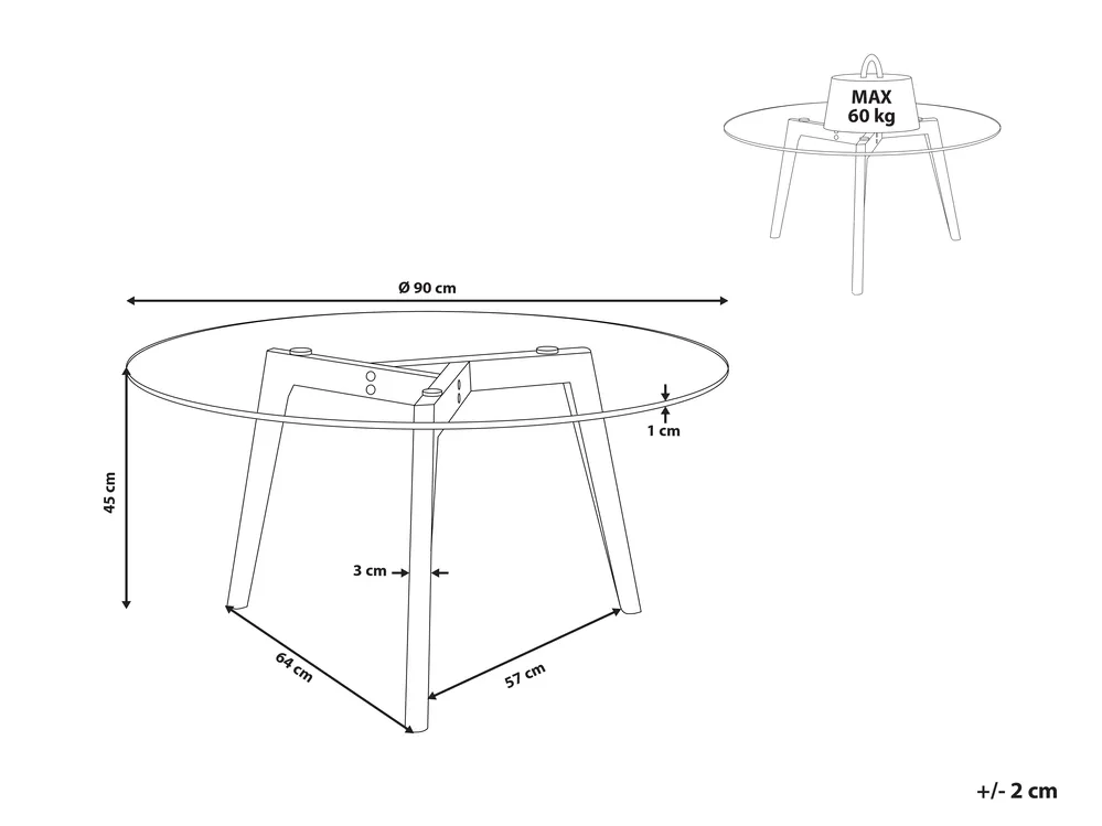 Salontafel MINNESOTA Glas Transparant_745241