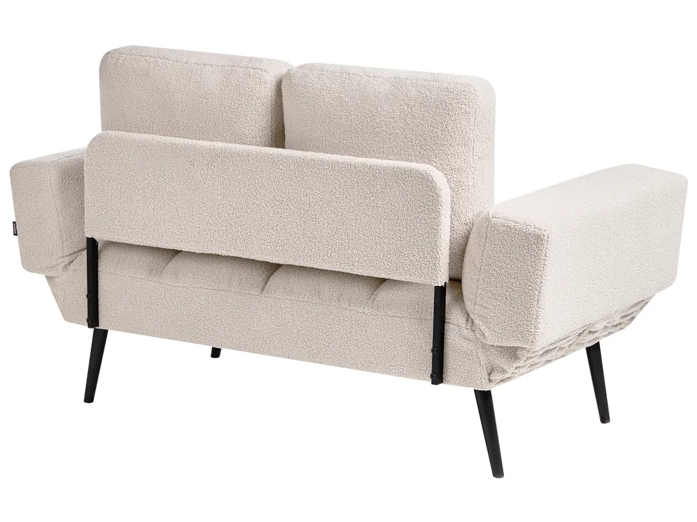 Sofa Bed 2 Seater BREKKE Boucle Off-White_1068104