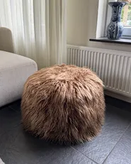 Pouf TUKKI Finta pelliccia Marrone_1026169