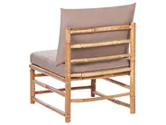 Garden Lounge Set with Table 6 Seater CERRETO Bamboo Taupe_908952