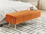 Upholstered Bench PATERSON Velvet Orange_860403