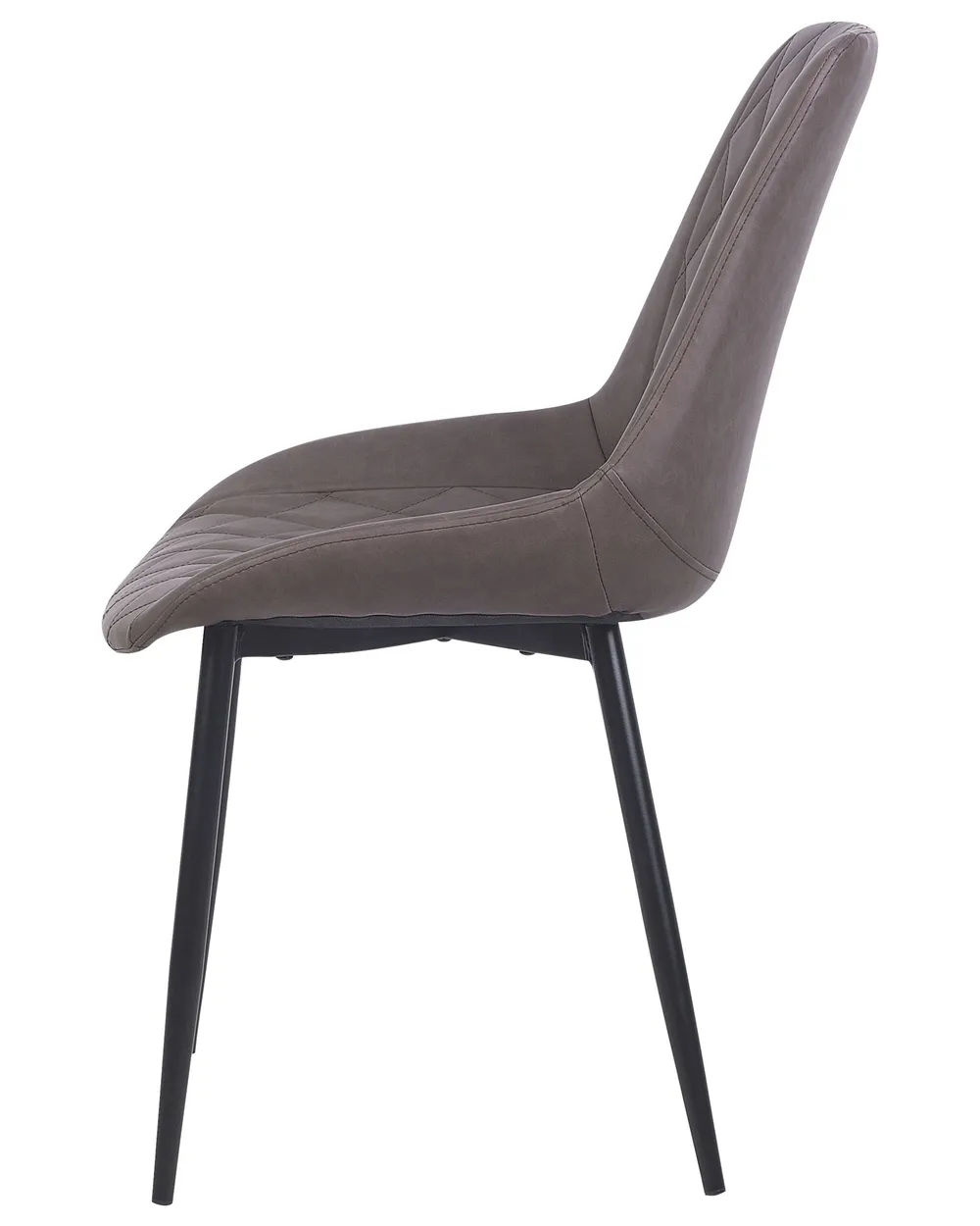 Set of 2 Dining Chairs MARIBEL Faux Leather Dark Brown_716433