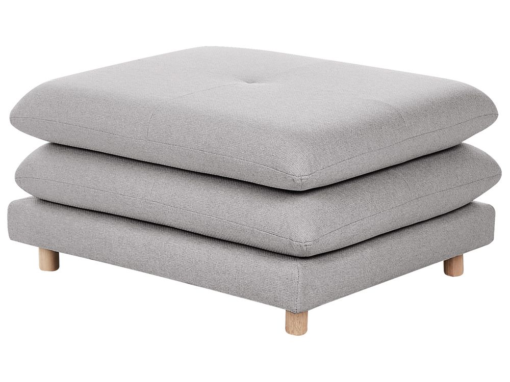 Grey upholstered ottoman discount