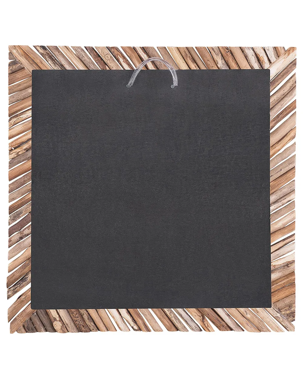 Lustro ścienne KANAB 60 cm 60 cm Drewno tekowe Brązowy_759137