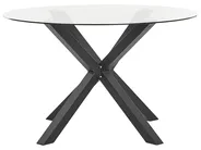 Set da pranzo da giardino 4 posti MALETTO/BUSSETO Vetro Nero_956924