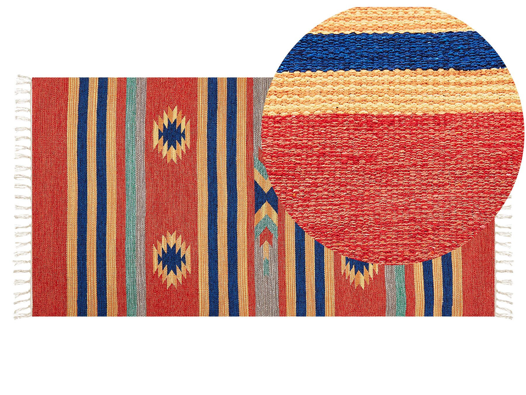 Vlněný kelimový koberec 80 x 150 cm vícebarevný HATIS_869520