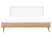 Bett mit LED SERRIS 160 x 200 cm Hellbraun_748234