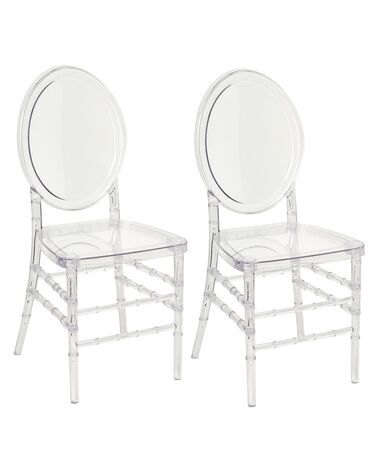 Lot de 2 chaises transparentes MONTROSE