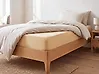 Fitted Sheet JANBU 90 x 200 cm Cotton Beige